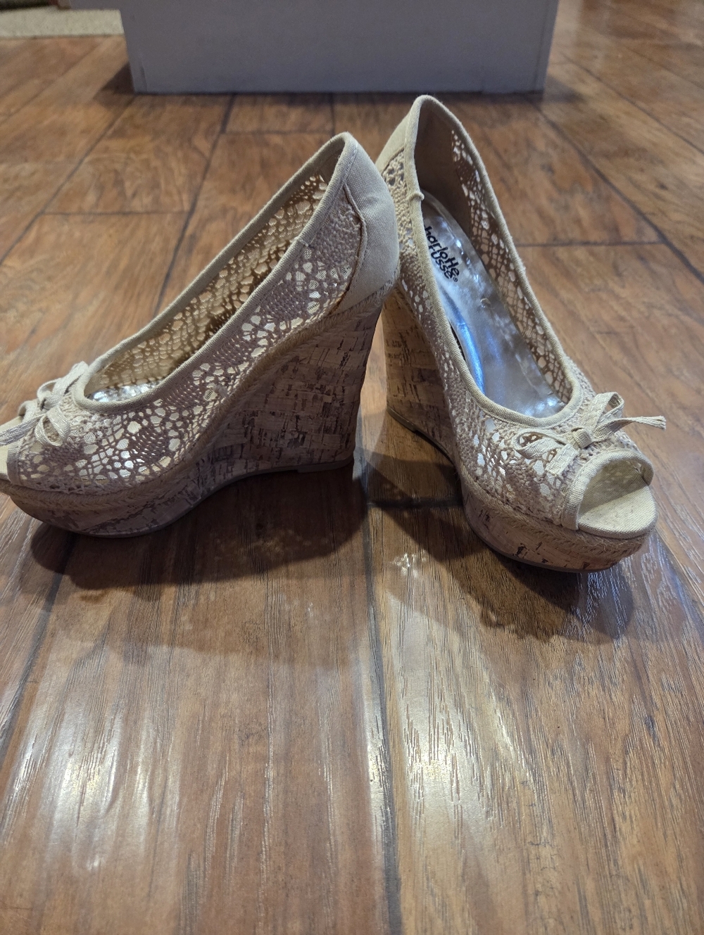 Charlotte Russe Cream Wedge Espadrille